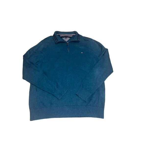 Tommy Hilfiger Mens Sweater Sweatshirt  1/4 Zip 2XL  XXL - Picture 6 of 6